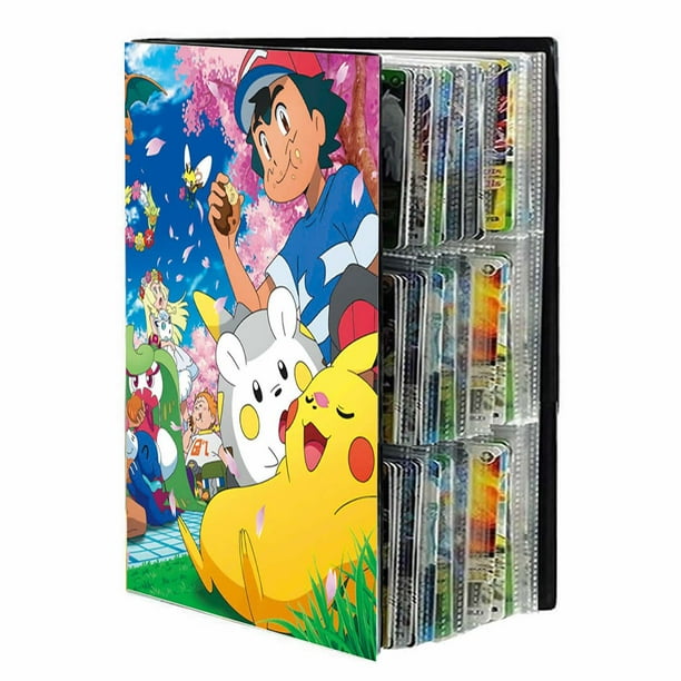 Álbum de cartas de Pokémon, carpeta de colección de 9 bolsillos, libro de Pokemon, 540 tarjetas, mapa de Pokémon, Charizard, Pikachu, soporte cargado de lista Fivean unisex