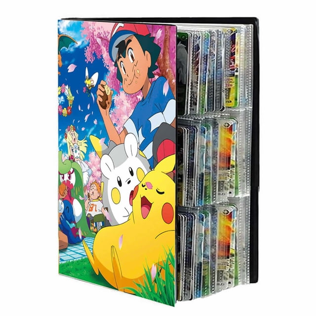 Álbum de Cartas de Pokémon Grande, carpeta de colección de juegos de Charizard, lista cargada, porta Cartas para niños, 9 bolsillos, 432 Fivean unisex