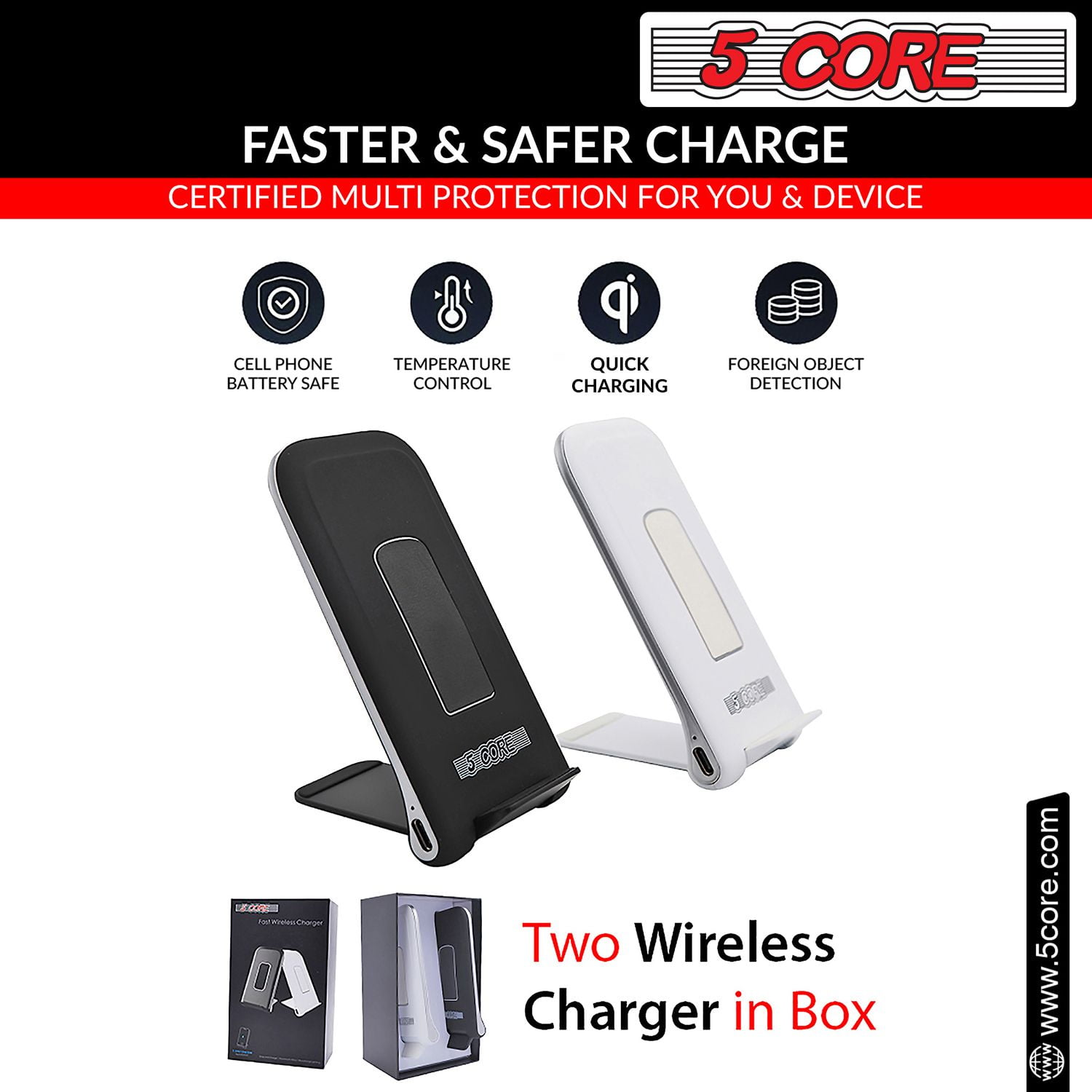BoostCharge Ultra-Slim 10W Max Fast Wireless Charging Pad with Glass Top – Universal Qi-Certified Charger for iPhone, Android, Smartwatches & Earbuds