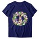 thumbnail image 3 of Pntutb Mujeres Casual Carta Impresión Mangas Cortas O-Cuello Camiseta Suelta Blusa tops Pntutb Pntutb-3218, 3 of 5