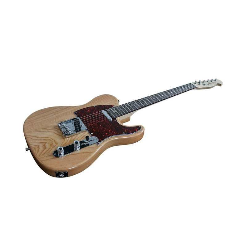 Monoprice Retro DLX Plus Electric Guitar, Natural Ash Body Monoprice Retro DLX Plus Electric Guitar, Natural Ash Body