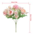 thumbnail image 2 of Flor de peonía artificial Oficina en casa Ramo floral Decoración Fiesta Tela de seda Peonía falsa, Rosa claro, 7 cabezas Inevent HA6619-01B, 2 of 6