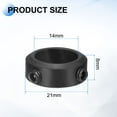 thumbnail image 2 of Uxcell 2pack Set-Screw Collars 14mm Bore, 1045 Steel Shaft Collars, 21mm OD, 8mm Width Axle Collar Clamp for Linear Rod Shaft Guide, 2 of 6