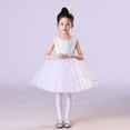 thumbnail image 5 of WMQPNNS Girl's Birthday Dress White Dress for Age 3-4 Years Kids Sleeveless Sequin Tutu Dress Flower Girl Dress Party Wedding Pageant Dress Gown Dresses, 5 of 8