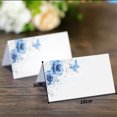 thumbnail image 4 of 50 Pack Name Place Cards For Table, 3.9 x 3.9" Wedding Table Name Cards For Weddings, Rose Butterfly Seat Card For Engagement Party, 4 of 9