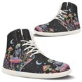 thumbnail image 3 of Wismoutput Skeleton Mushroom Print Barefoot Shoes Lace-up High-Top Walking Shoes for Men Boys Wide Width Size 5.5-14, 3 of 7