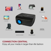 GPX Bluetooth Wireless Projector with DVD Player, PJD713B, Black