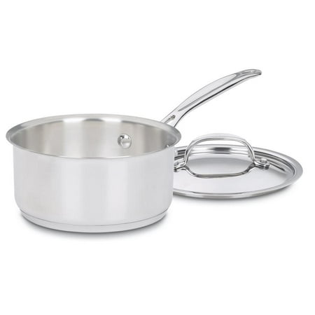 Aluminum Stainless Steel Sauce Pan - Cuisinart Chef'S Classic Stainless Steel 1 Qt. Saucepan W/Cover