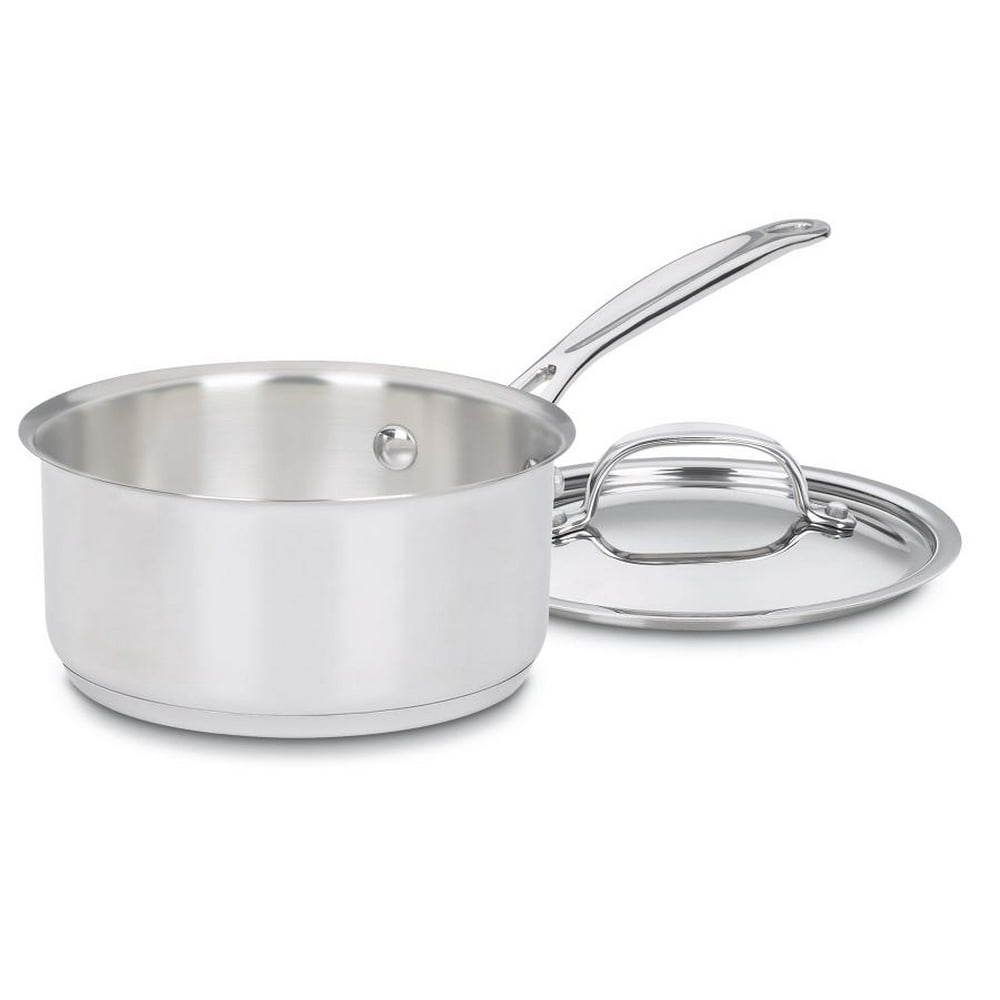 Cuisinart Chef'S Classic Stainless Steel 1 Qt. Saucepan W/Cover 1.5 Qt Stainless Steel Saucepan