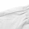 thumbnail image 6 of Babcutegg Womens Linen Pants Elastic Waist Side Pockets Soild Color Casual Fashion Lightweight Summer Clothes for Women White Size XL, 6 of 8