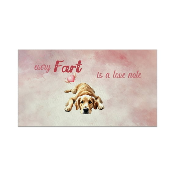 Every Fart is Love Note Golden Retriever Guilty Face Happy Valentine's Doormat Goldens Dog Lover Gifts Idea Indoor Outdoor Welcome Mat - 01016