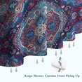thumbnail image 6 of Blue Ethnic Paisley Pattern Shower Curtain 36"x72" ,Bathroom Decorative Shower Curtains Set with 12 Hooks,Modern Waterproof Washable Shower Curtain, 6 of 6