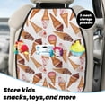 thumbnail image 4 of Ice Cream No.J909 Mats Back Seat Protectors, Car Seat Protector Vehicle Organizers Waterproof Cover Back Seat Cover for Kids with 3 Storage Pockets 2 Pack, 4 of 5