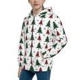thumbnail image 2 of Picia Buffalo Plaid Christmas Trees for Boys Fashion Full-zip Hoodies & Sweatshirts with Kangaroo Pocket,Zip-up Hooded Sweatshirt for Kid, Moisture Wicking & Breathable-Small, 2 of 6