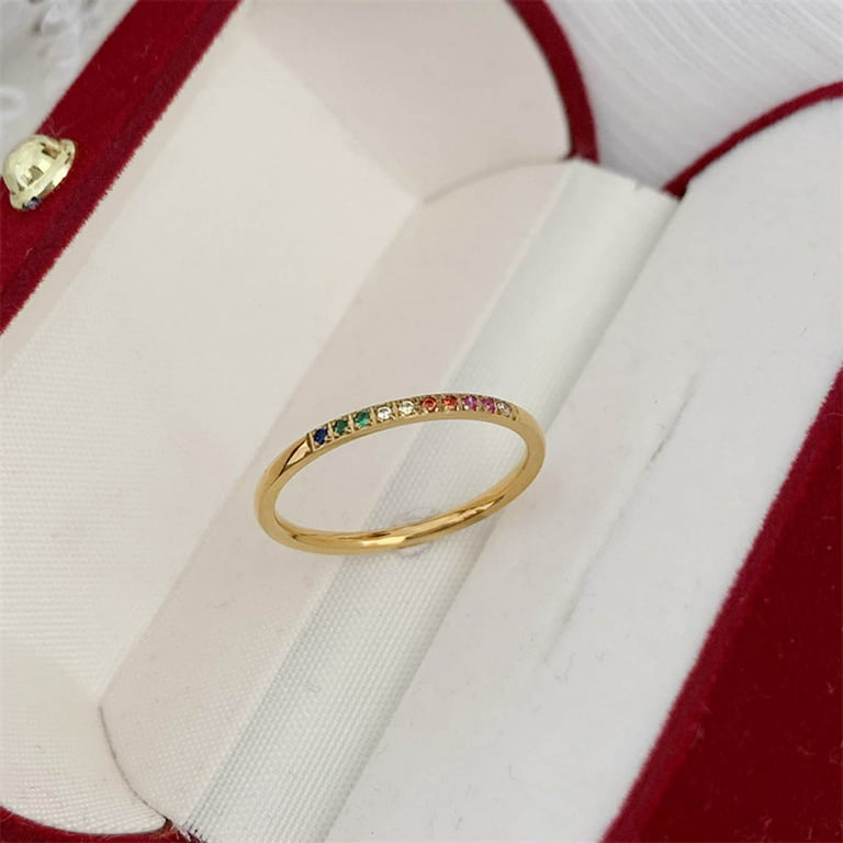 Feiboyy Gold Filled Stacking Rings For Women Girls Thin Gold Ring Stackable  Plain Thumb Pinky Band Non Tarnish Comfort