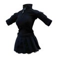 thumbnail image 2 of Conjunto de uniforme femenino, camisa, falda, ropa de entrenamiento, ropa informal de moda, accesorios de cosplay para coleccionistas a escala para Abrigo negro, 2 of 8