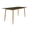 Clear, variant on LeisureMod Zayle Modern Dining Table with 55" Wide Sintered Stone Rectangular Tabletop and Steel Base for Kitchen and Dining Room in White Grey
