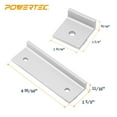 thumbnail image 6 of POWERTEC T-Track Stops and Clamps Kit for Woodworking, Incl. 2 Long Stops, 2 Short Stops, 2 In Line Stops and 4 Hold Down Clamps 5-1/2" L x 1-1/8" W (71910), 6 of 8