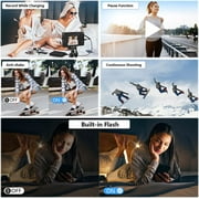 Melcam Digital Camera 4K 60FPS Auto Focus 48MP Vlogging Video Camera 16X Digital Zoom Camera with 180°Flip Screen/32GB Memory Card Compact Camera for Youtube