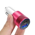 thumbnail image 2 of Cargador Rápido para Coche Con Doble USB Cargador Coche USB 3.1A para IPhone/Samsung (rosa Claro), 2 of 9