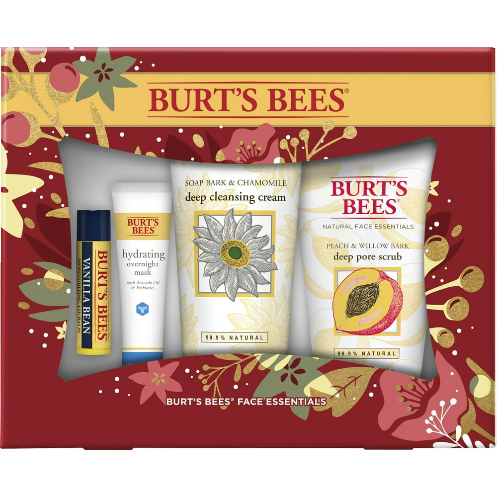 Burt's Bees Face Essentials Holiday Gift Set, 4 Skin Care