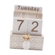 thumbnail image 2 of Calendario perpetuo de madera con bloques de madera para escritorio, regalo de mesa, rústico Piña, 2 of 9