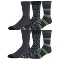 thumbnail image 2 of Gilbin's Men Soft Stretchy Christmas Holiday Cool Casual Dress Socks, Assorted Designs Size 10-13 (Green Argyle Stripe), 2 of 2