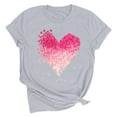 thumbnail image 7 of Yteetum Valentine Gifts Women's Valentine's Day T Shirts Oversized Crewneck Valentines Graphic Print Short Sleeve Shirt Womens Casual Solid Round Neck Plus Size Loose Fits Tee Top Summer Clothes, 7 of 7