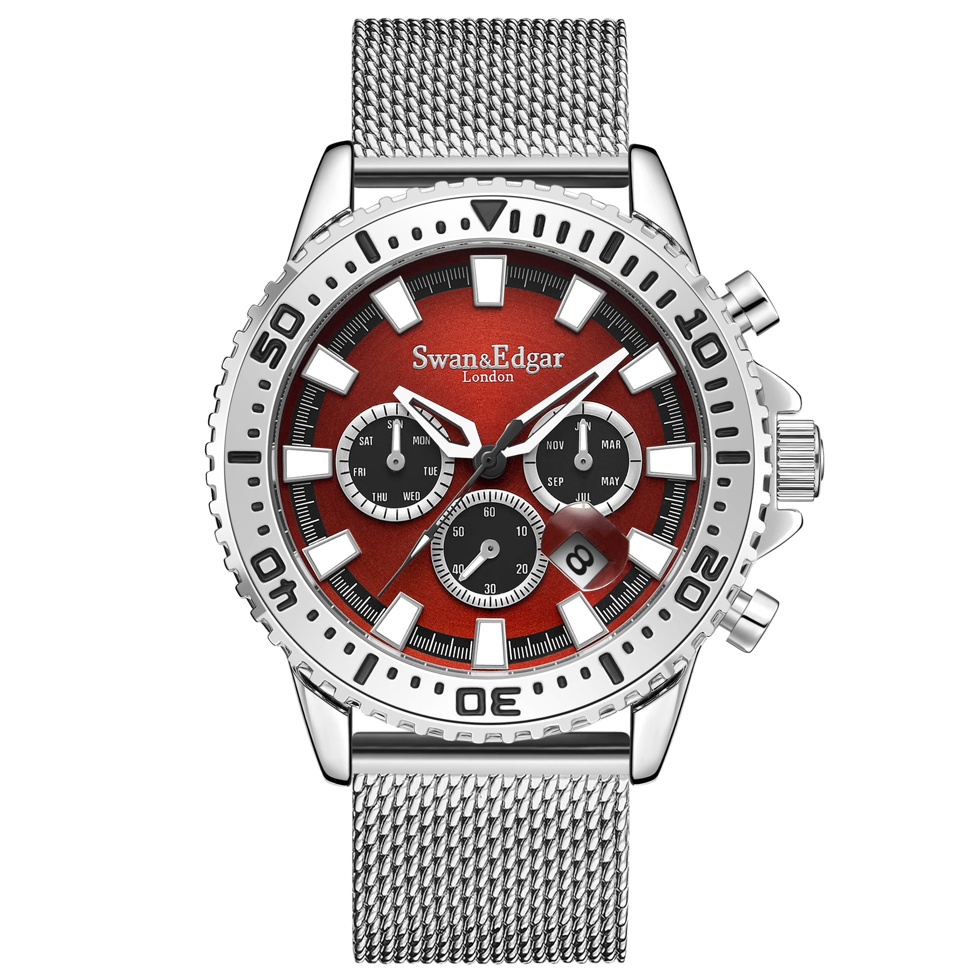 Limited Edition Swan Edgar Hand Assembled Master Automatic Steel Red