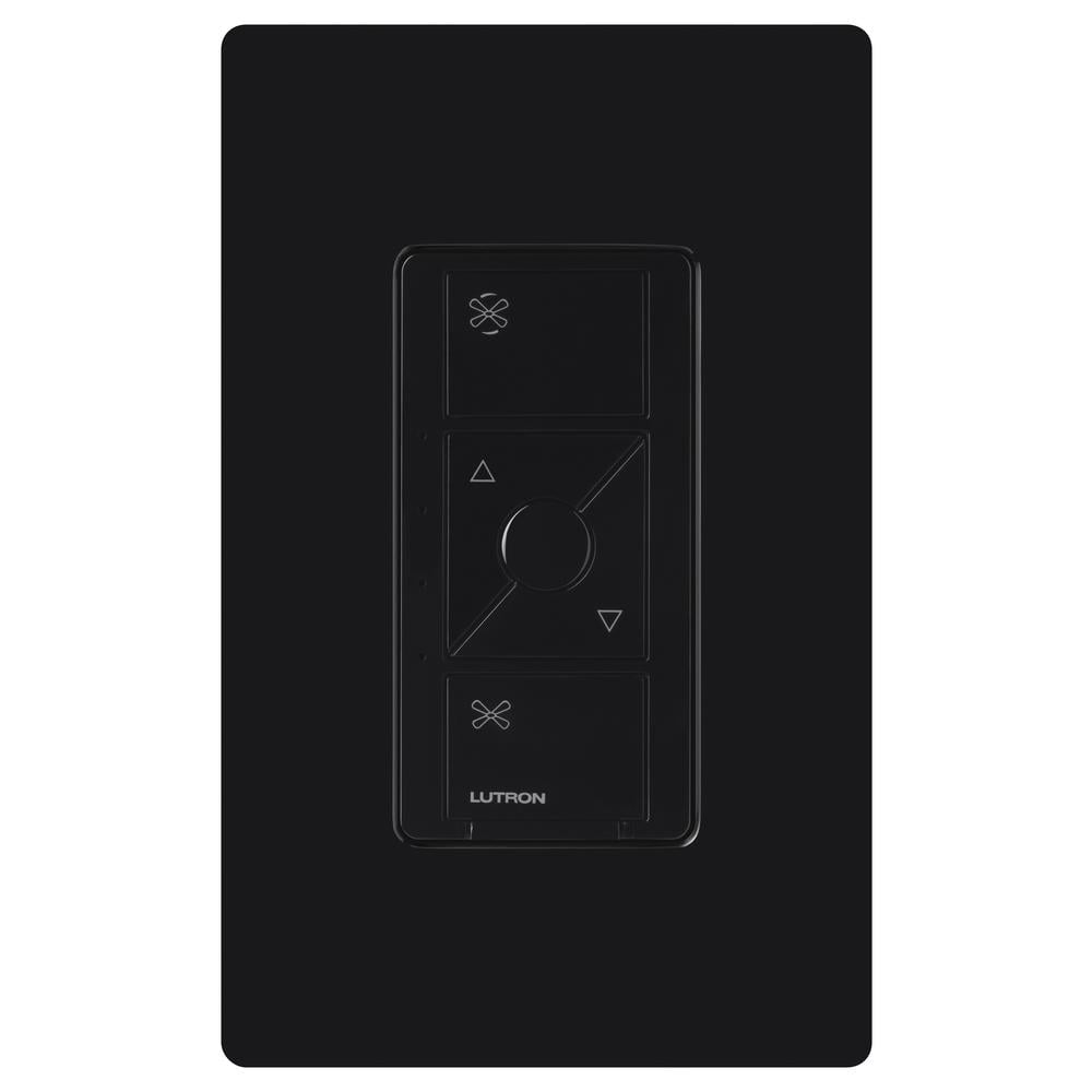 Lutron Caseta Smart Fan Speed Control, Single-Pole, Black