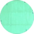 thumbnail image 1 of Ahgly Company Indoor Round Solid Turquoise Blue Modern Area Rugs, 6' Round, 1 of 4