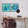 thumbnail image 3 of Stupell Industries Blue Sea Life Abstraction Animals & Insects Painting Black Framed Art Print Wall Art, 17 x 17, Set of 2, 3 of 9