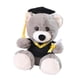 thumbnail image 3 of Oso de peluche de búho de graduación con toga y birrete para el día de graduación oso blanco gris, 3 of 9