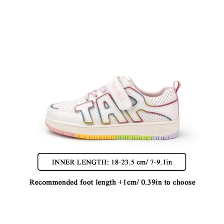 

TARANIS Girls Boys Sneakers Trendy Lightweight Comfy Outdoor Non Slip Walking Skate Shoes For Toddler Children Kids Sneakers Spring And Summer