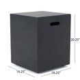 thumbnail image 2 of Table d'Appoint en Oxyde de Magnésium Gris Foncé - Support de Réservoir Moderne / 16.25 Pouces x 16.25 Pouces x 20.25 Pouces - Accessoire de Mobilier d'Extérieur pour Patio, Terrasse et Salon, 2 of 9