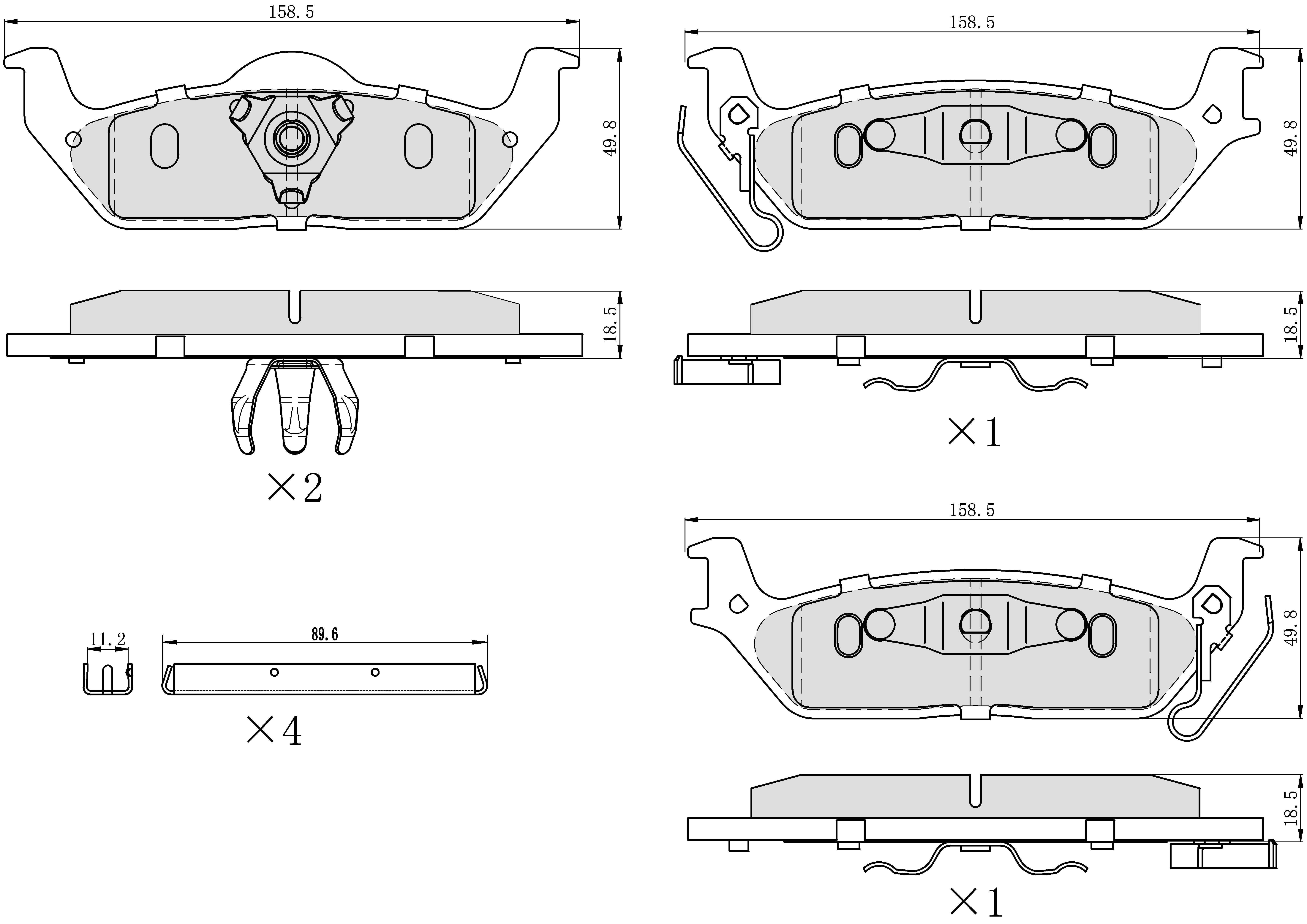 Winstop Brake Pad Set, Rear WS.1012.0.M, Ford F-150 2009-2004