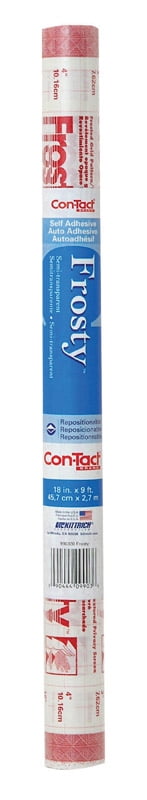 Con-Tact Frosty 9 ft. L x 18 in. W Clear Self-Adhesive Privacy Film - Case Of: 1