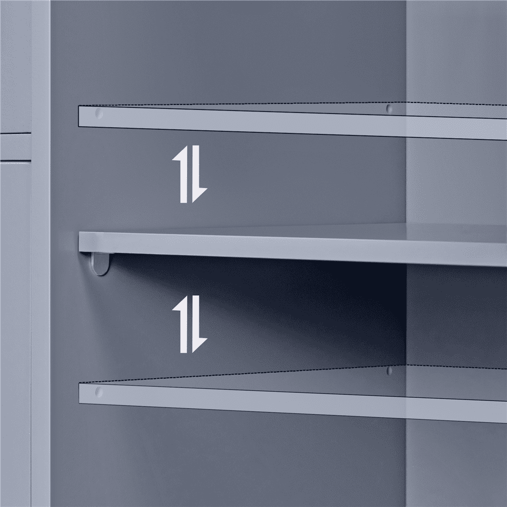 Yaheetech Wooden Free-Standing Bathroom Floor Cabinet with Drawers and Cupboard, Gray