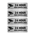 thumbnail image 1 of 4 señales de videovigilancia las 24 horas, señales de monitoreo, autoadhesivas de cámara de seguridad para hogar, de entrada para todas las, 1 of 8