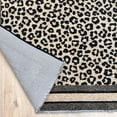 thumbnail image 4 of Alfa Rich 5x8 Cheetah Leopard Animal Pattern Beige Black Washable Woven Cotton Area Rugs, 4 of 4