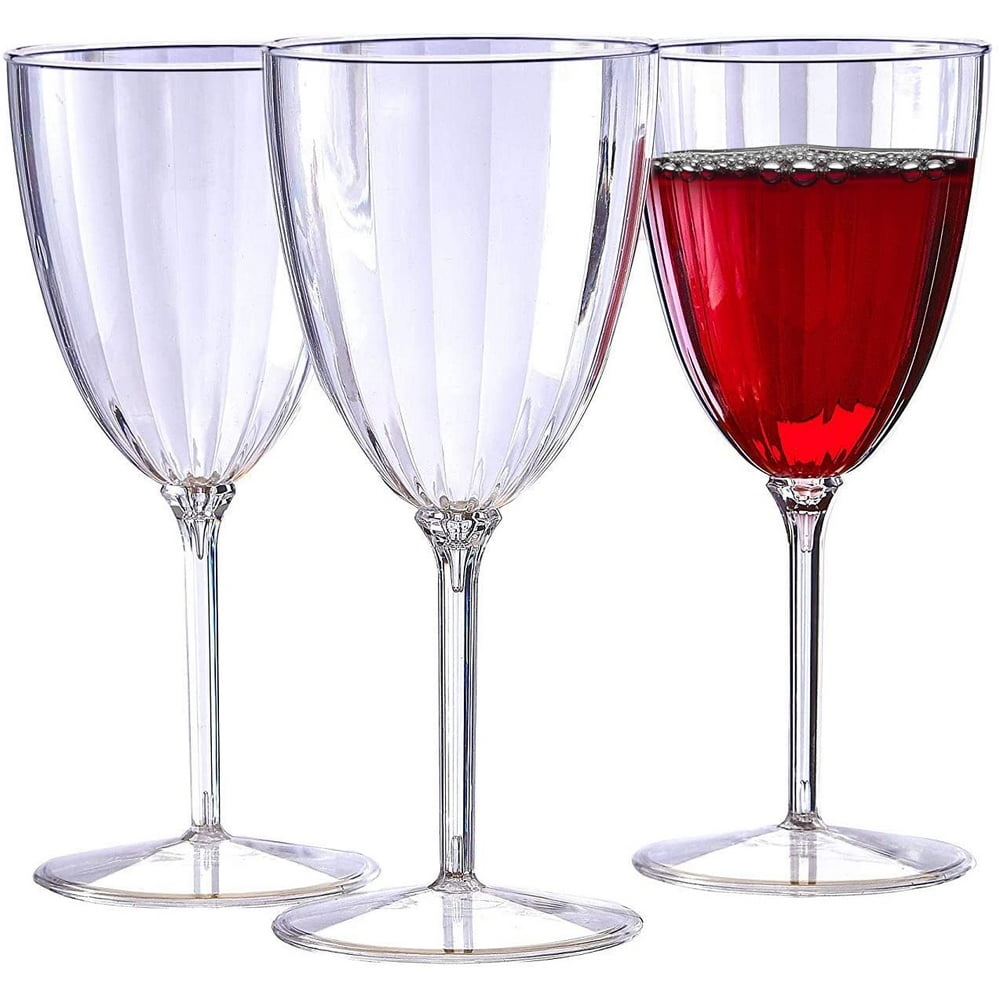 CLASSIC STEMWARE DISPOSABLE PLASTIC WINE GLASSES
