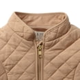 thumbnail image 3 of Hope & Henry Girls' Quilted Barn Jacket | Khaki, 3 of 3