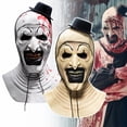 thumbnail image 2 of Máscaras de látex de Horror sangriento para adultos, máscara de Arte de payaso Terrifier, sombrero de casco, accesorios de disfraces de fiesta de Halloween, 2 of 4