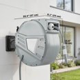thumbnail image 2 of Enrouleur de Boyau d'Arrosage Rétractable de 98 Pi, Boyau d'Eau Mural de 1/2 Pouces avec Rétraction Automatique et Support Pivotant à 180°, Buse à Double Pulvérisation, Gris, pour Patio, Cour Arrière, Garage et Entretien de Jardin, 2 of 7