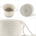 thumbnail image 4 of Fiudx Cesta de Macramé con Diseño de Cuerda de Algodón Beige, Elegante Decoración para Interiores y Exteriores, Solución de Almacenamiento Funcional, Adorno para Pared de Oficina y Jardín, Accesorio, 4 of 5