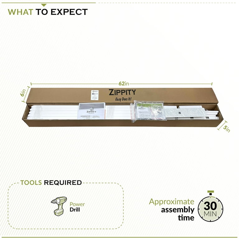 Zippity Outdoor Products Movable PVC Kensington Hinged Portable