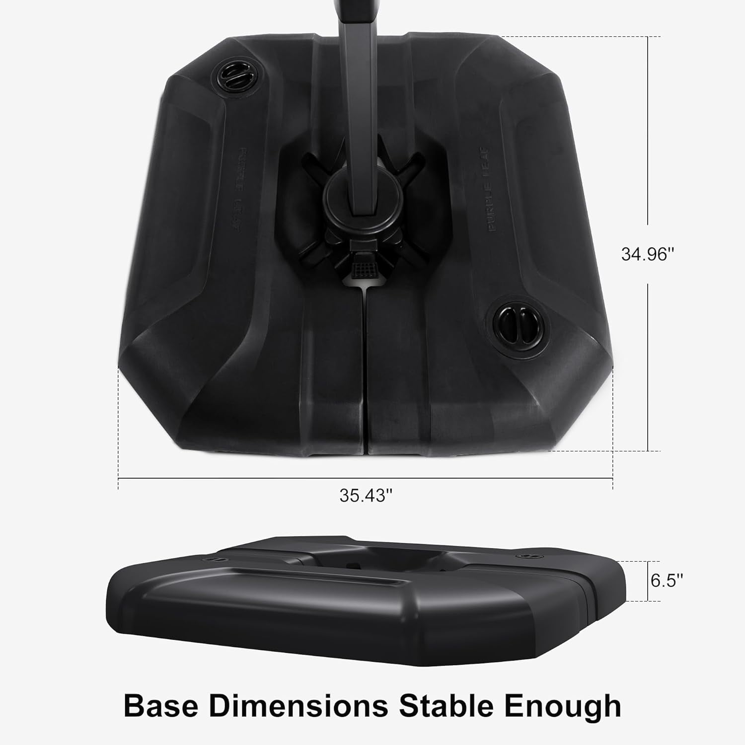PURPLE LEAF Patio Umbrella Base Water & Sand Filled Weighted Base Outdoor Umbrella Base for Cantilever Offset Patio Umbrella, 300 Lbs