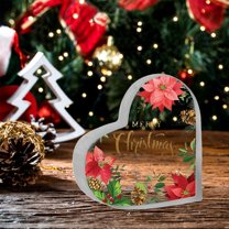 Eolstice Acrylic Standing Ornament, Decorative Crafts Stand, Ornament Display Stand for Christmas Gifts, Shelf Accent, Desk Decor, Clear Design, Versatile Holder(B)