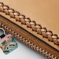 thumbnail image 3 of Retro Technology Collage Computer Faux Leather Square Keychain, 3 of 7