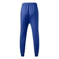 thumbnail image 7 of Riforla Male Casual Fitness Running Trousers Drawstring Loose Waist Solid Color Pants Pocket Loose Sweatpants Blue XXL, 7 of 7